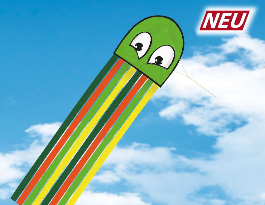 Guenther-flugspiele-1163gr-Octopus-grün-Flugdrachen-für-kleine-Kinder-leichte-Bedienung