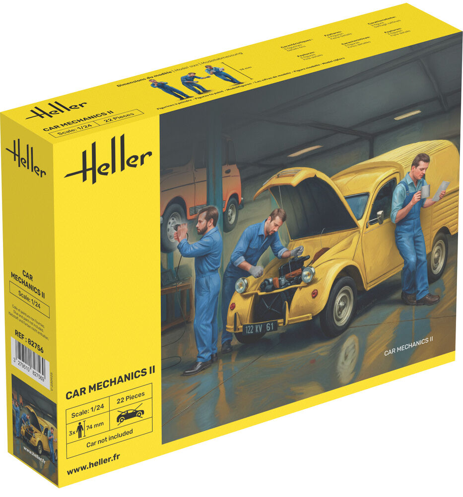 Heller-82756-1-Car-Mechanics-II-Automechaniker-Figurenbausatz-Modellfiguren