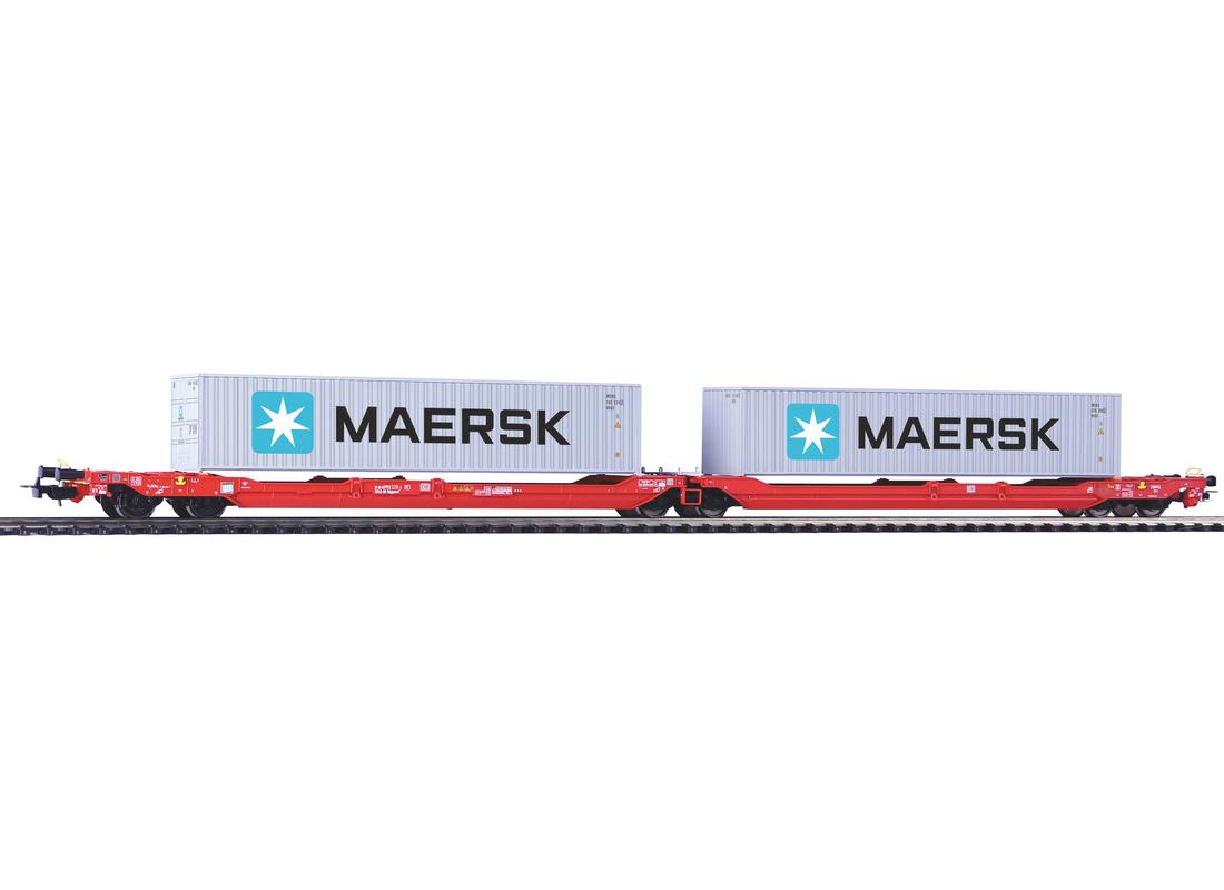 piko-54775-Taschenwagen-T3000e-Maersk-Container