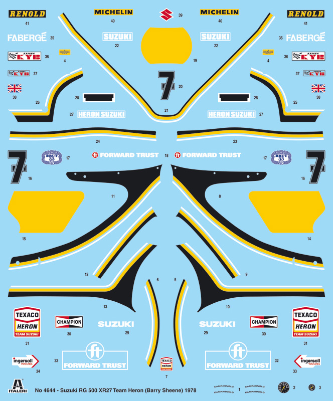 italeri-4644-2-Suzuki-RG-500-XR27-Heron-Team-1978-Barry-Sheene-2-Takt-Rakete-Two-Stroke-Rocket