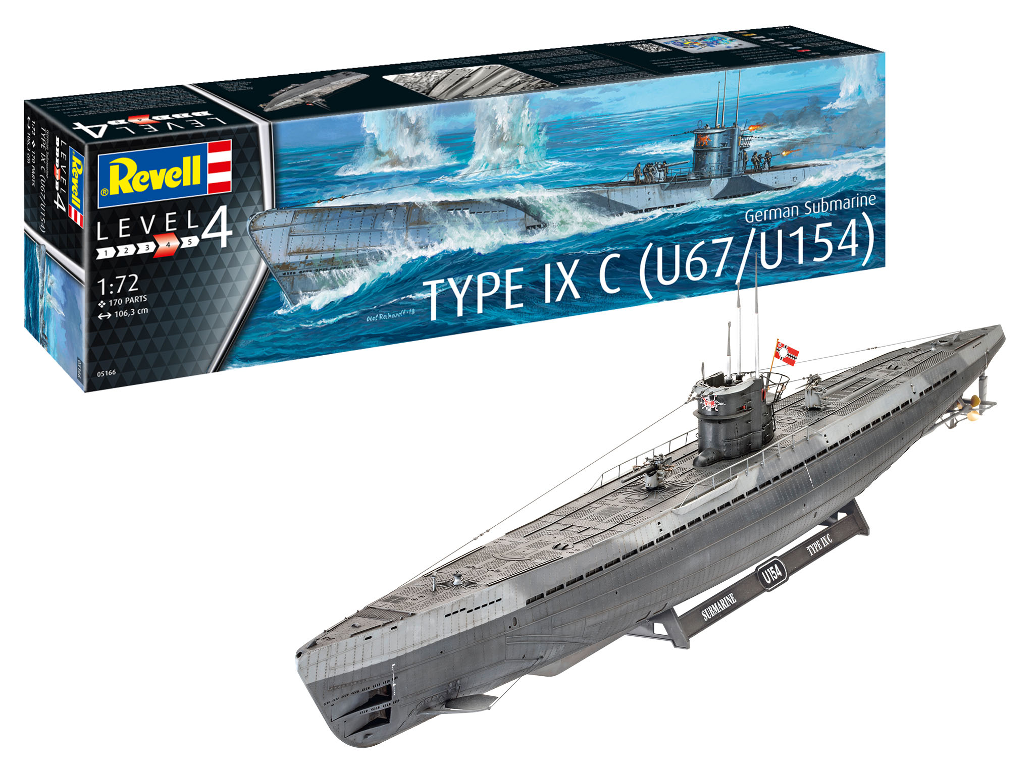 revell-05166-Deutsches-Unterseeboot-Typ-IX-C-U67-U154-Kriegsmarine