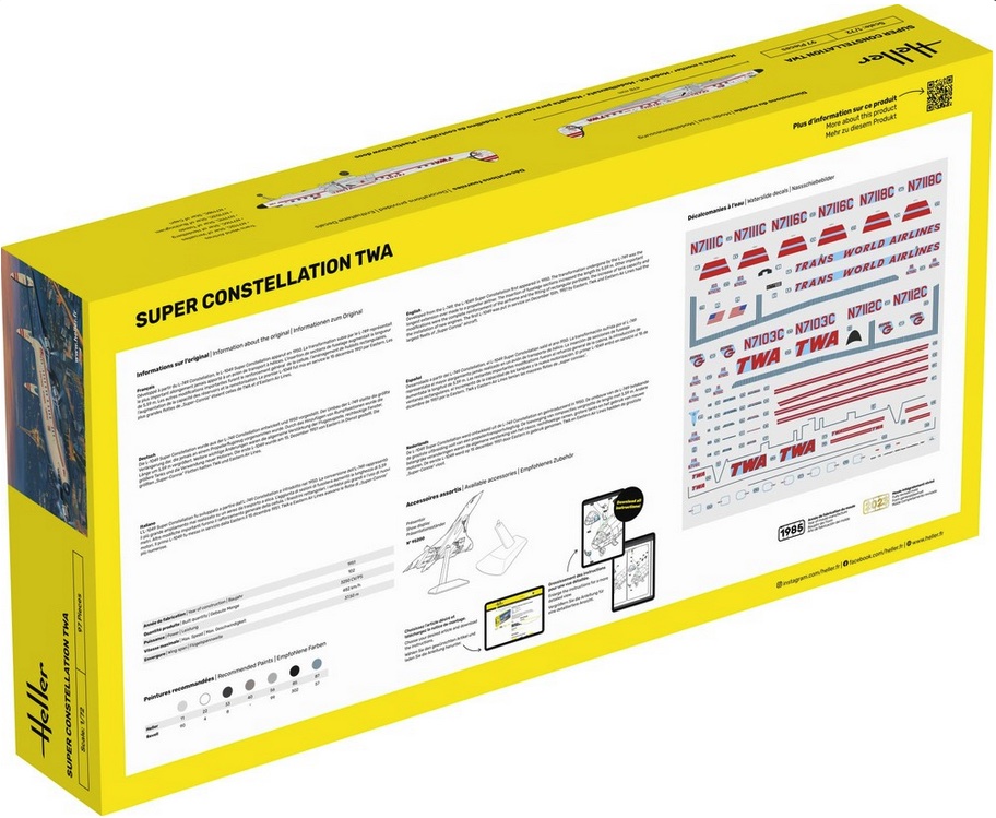 heller-82391-2-Super-Constellation-TWA-Viermot-Airliner