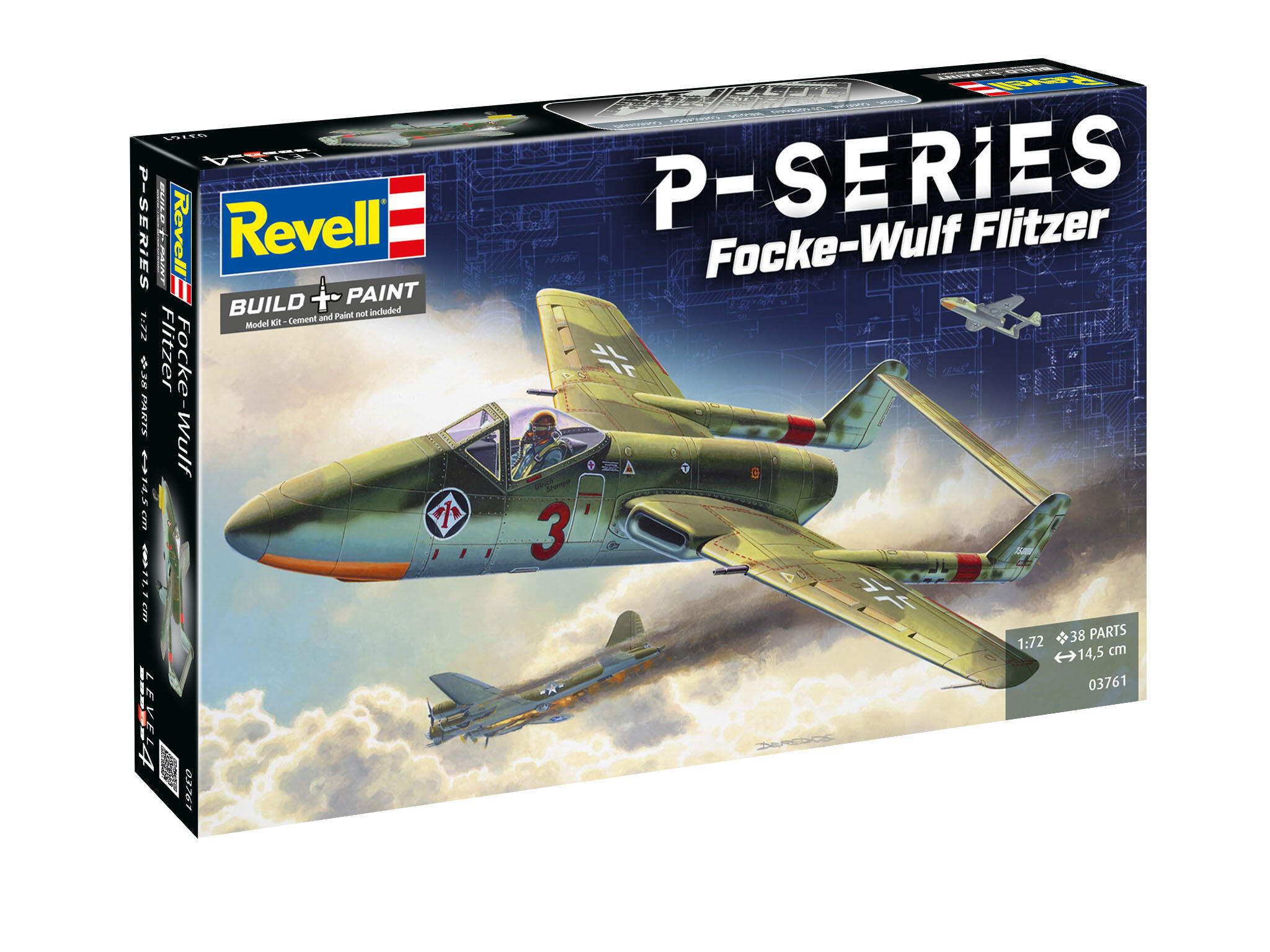 Revell-03761-Focke-Wulf-Flitzer-P-Series-Prototyp-Modell-Bausatz