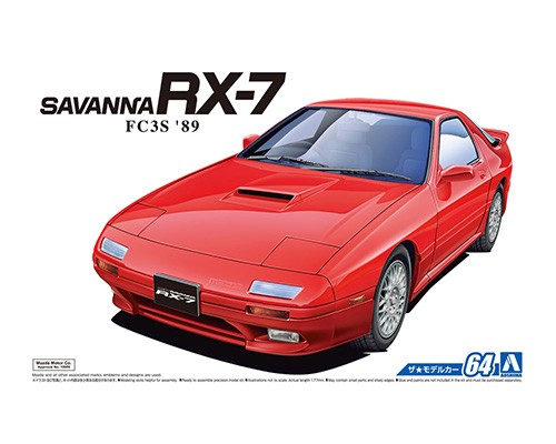 aoshima-4905083055496-Mazda-Savanna-RX-7-Zweischeiben-Wankel-Sportwagen-13B