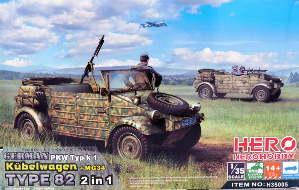 herohobby-H35005-VW-Kübelwagen-Type-82-mit-Maschinengewehr-MG34