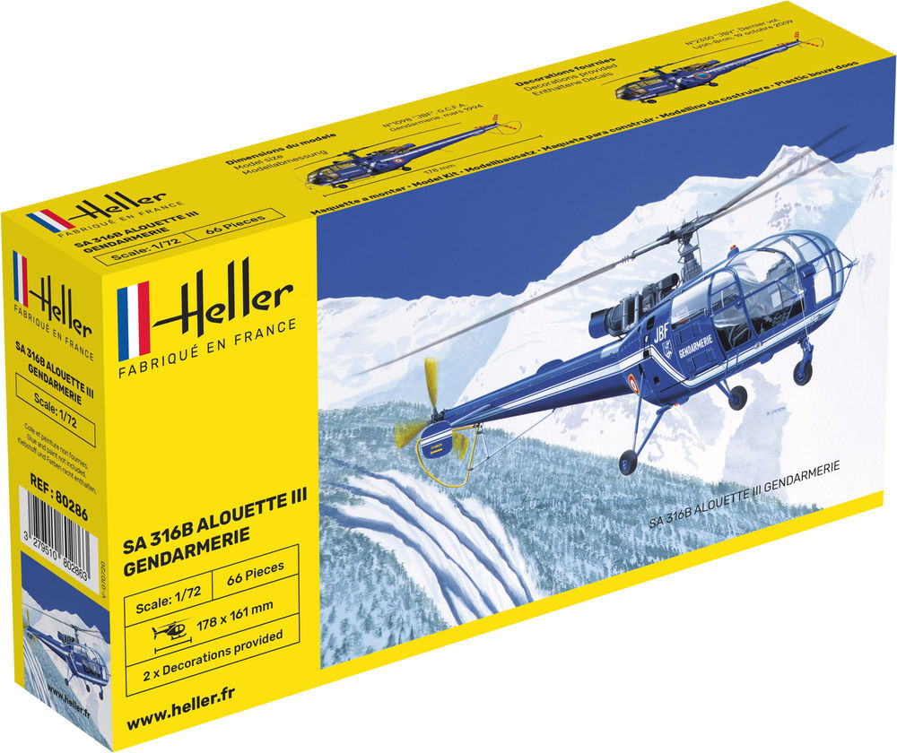 heller-80286-Aérospatiale-SA-316B-Alouette-III-Gendarmerie