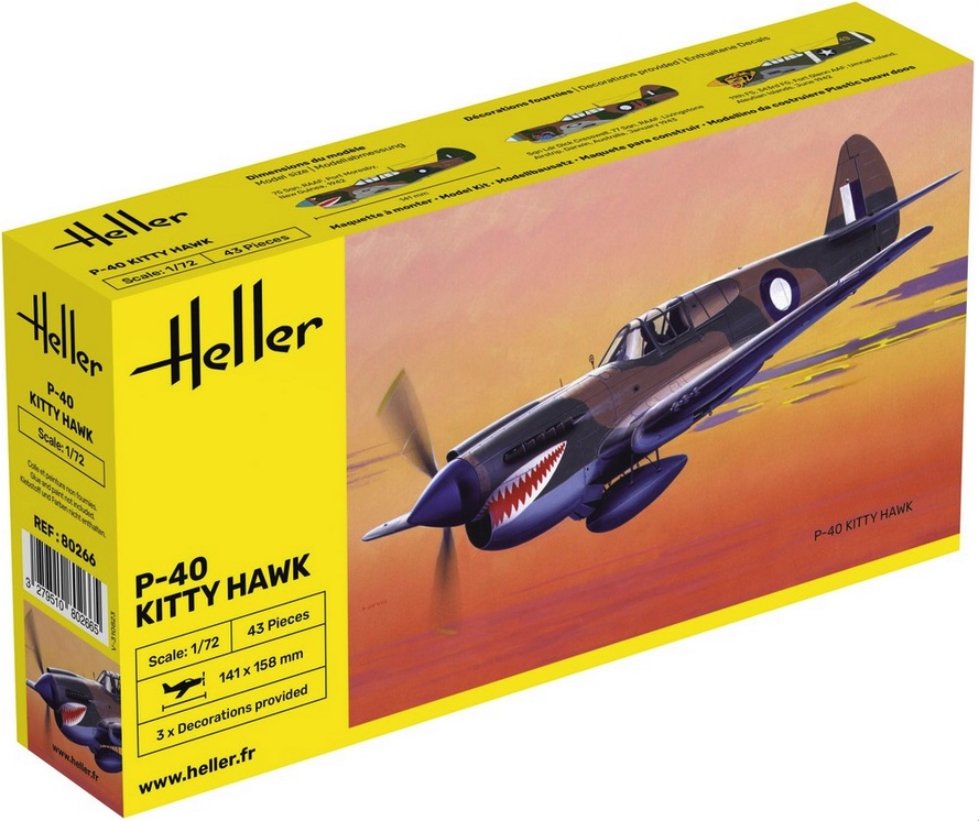 heller-80266-1-P-40-Kitty-Hawk-Warbird-WWII