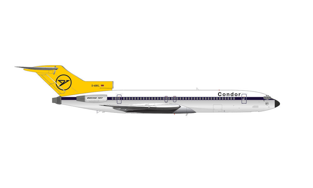 herpa-571647-Boeing-727-200-Condor-Airline-Registration-D-ABKL