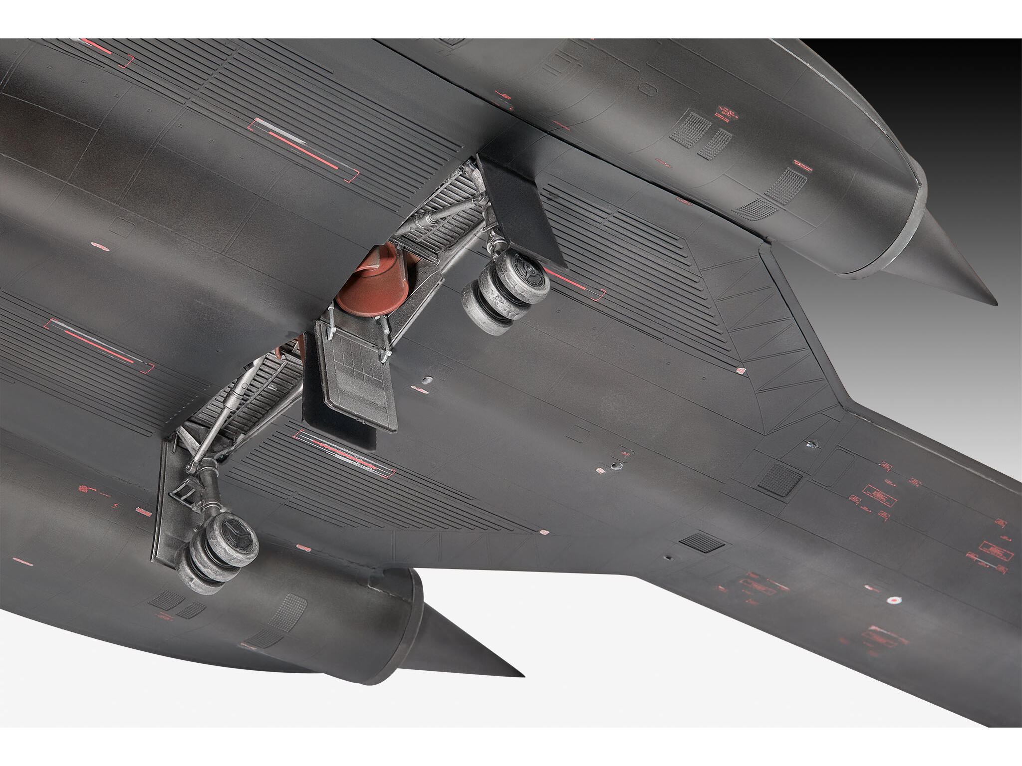 Revell-03751-4-Lockheed-SR-71B-Blackbird-Modellbausatz-Fahrwerk-Schächte