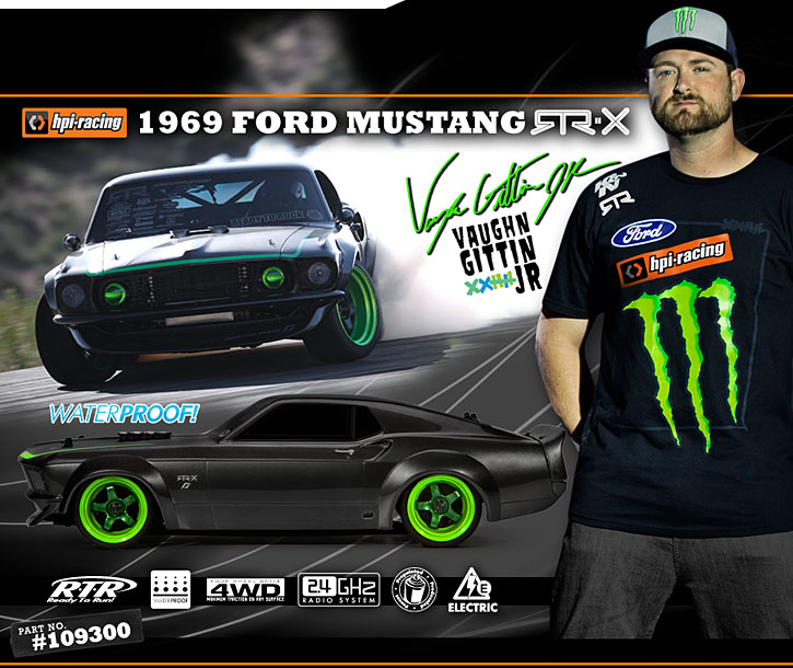 HPI Racing 1:10 4wd Sprint 2 Sport 1969 Ford Mustang RTR-X Vaughn Gittin Need For Speed (mit 2,4 GHz