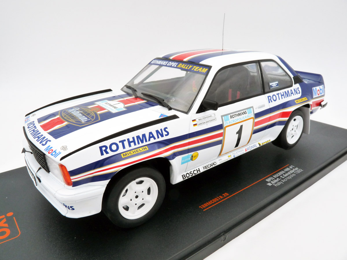 ixo-18RMC097A20-1-Opel-Ascona-400-Rothmans-Rallye-Acropolis-1982-Walter-Röhrl-Christian-Geistdörfer-1