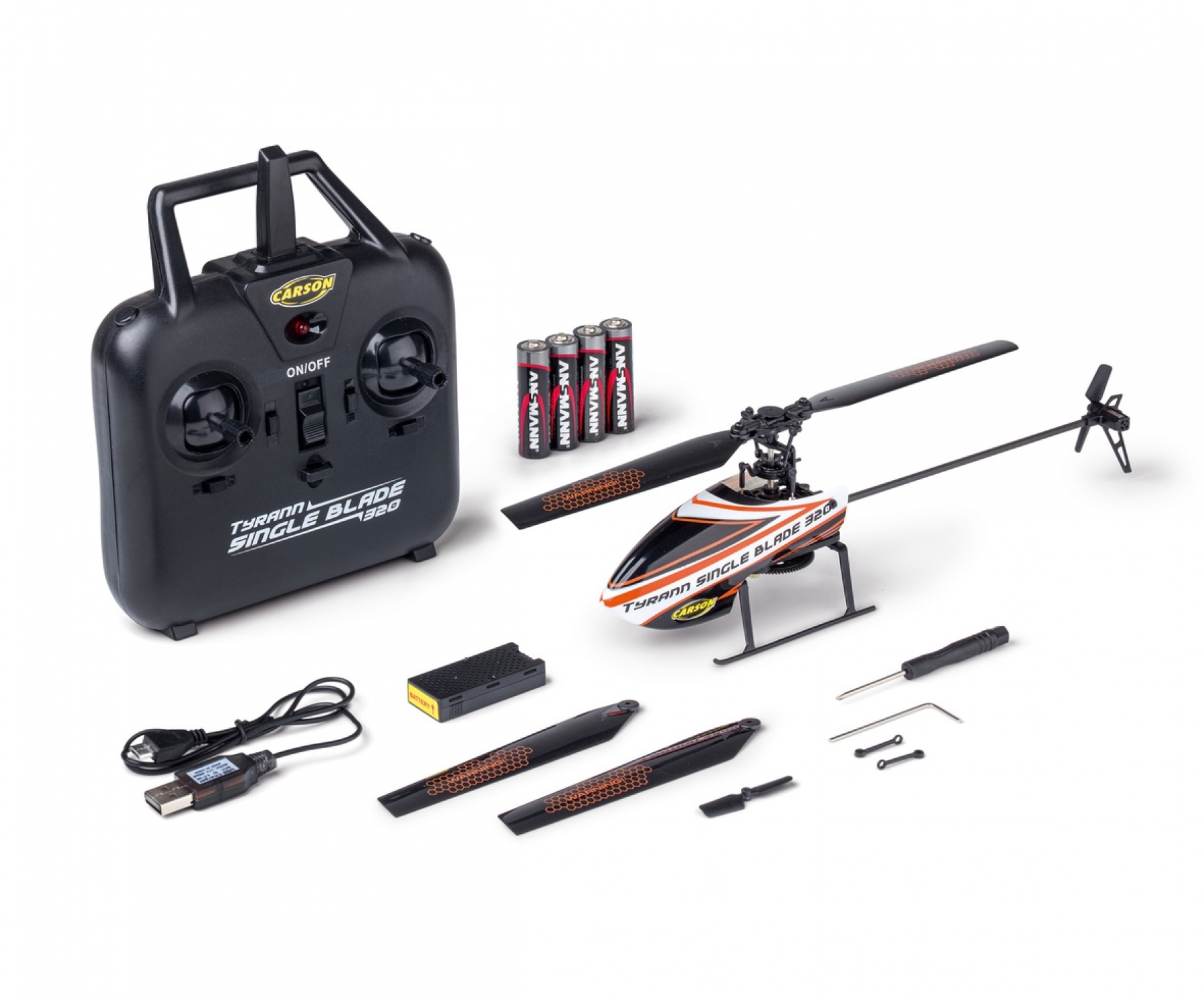 carson-500507170-Tyrann-Single-Blade-320-24G-100-RTF-orange-Helicopter-Hubschrauber-Indoor-Outdoor carson-500507170-Tyrann-Single-Blade-320-24G-100-RTF-orange-Helicopter-Hubschrauber-Indoor-Outdoor