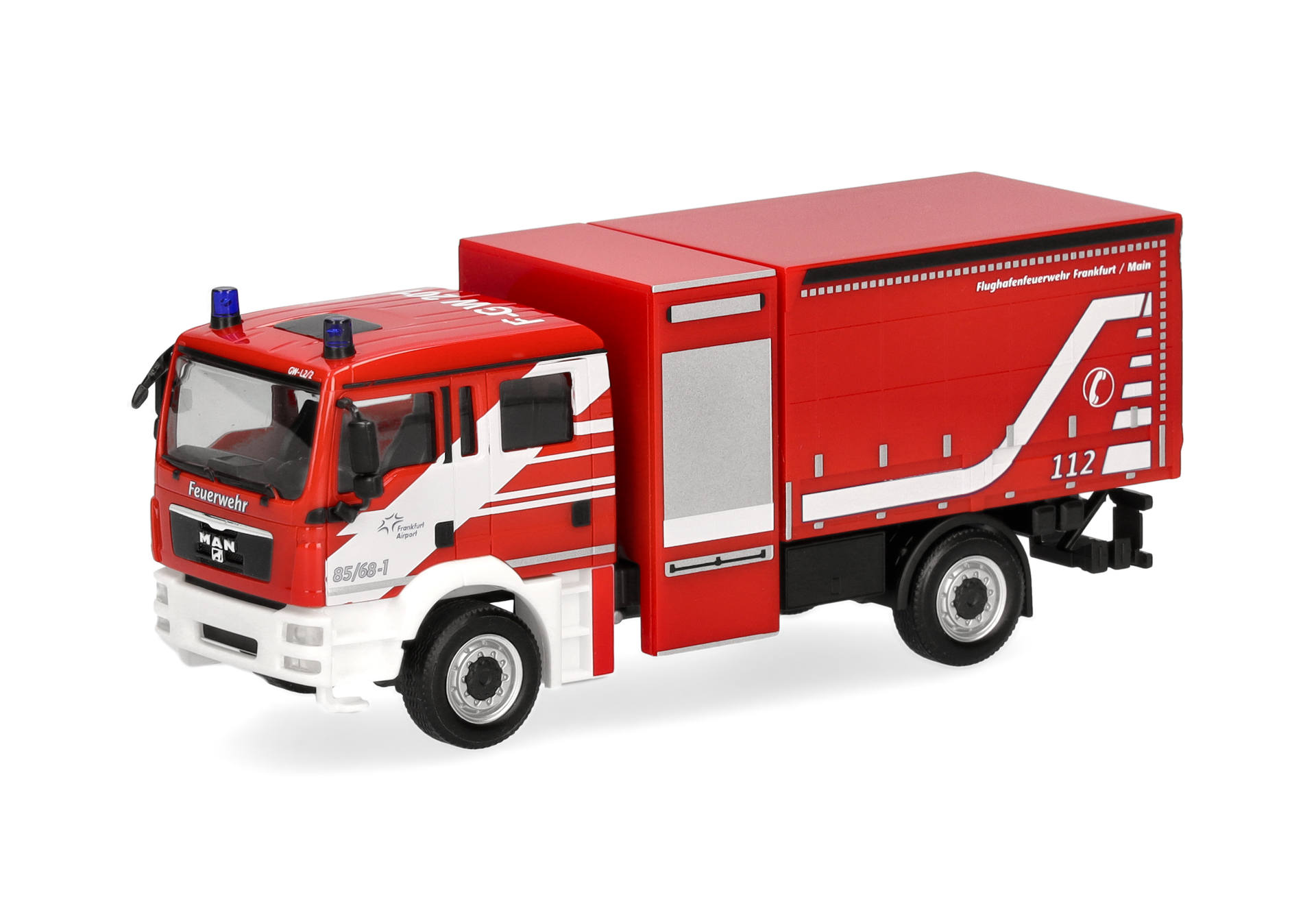 Herpa-098861-1-MAN-TGM-Mehrzweckgerätewagen-FRAPORT-Feuerwehr-Frankfurt-am-Main-Airport-vorne