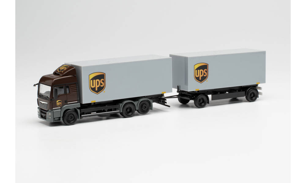 herpa-313667-MAN-TGS-LX-Wechselkoffer-Hängerzeug-UPS-United-Parcel-Service