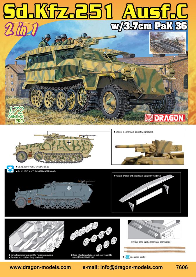 dragon-7606-Sd-Kfz-251-Ausf-C-PaK-36 dragon-7606-Sd-Kfz-251-Ausf-C-PaK-36