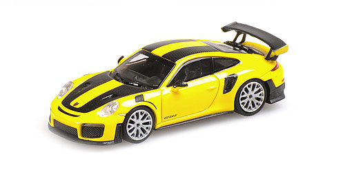 minichamps-870068128-Porsche-911-GT2-RS-2018-yellow-with-carbon-stripes