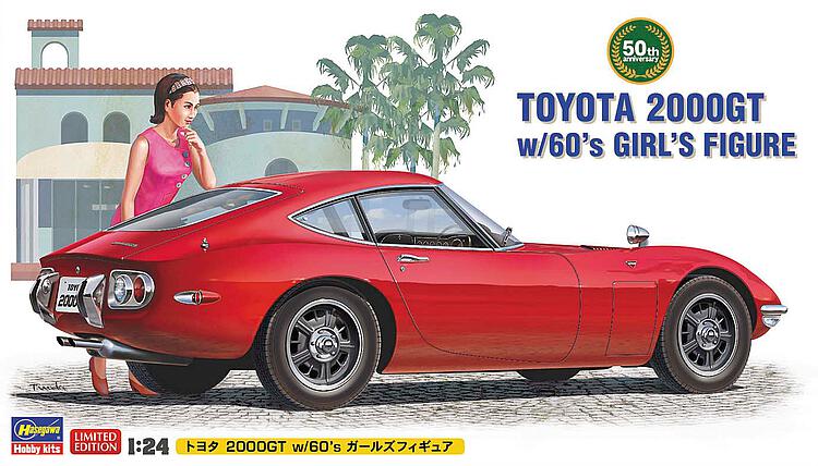 hasegawa-52166-1-Toyota-2000GT-mit-60er-Jahre-Figur-Minikleid-50th-anniversary