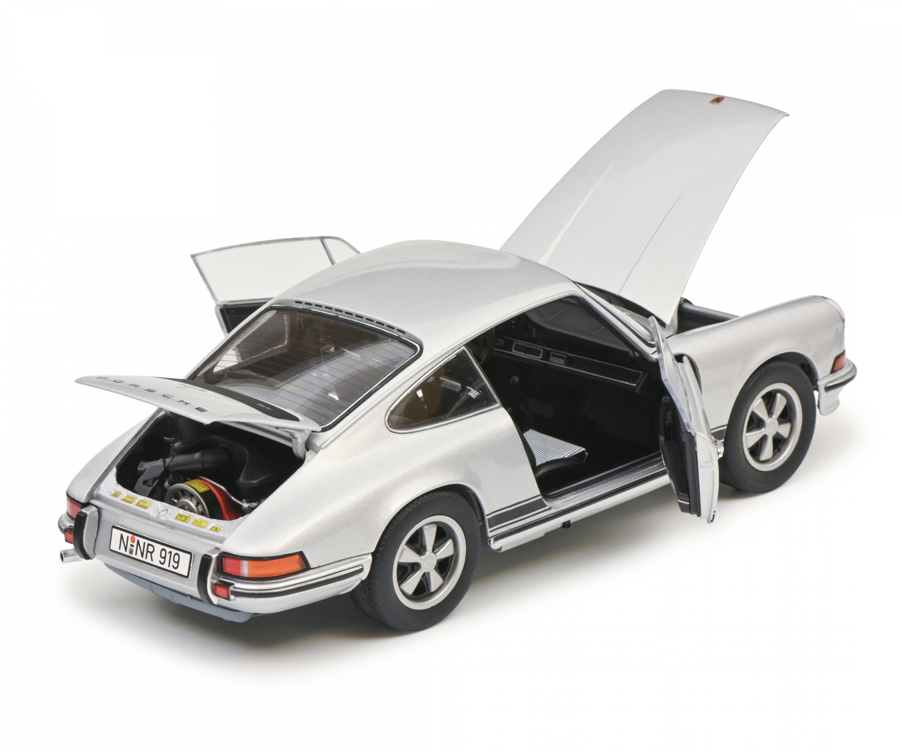 schuco-450047000-5-Porsche-911-S-Coupé-silber-Elfer-luftgekühlt-ursprünglich