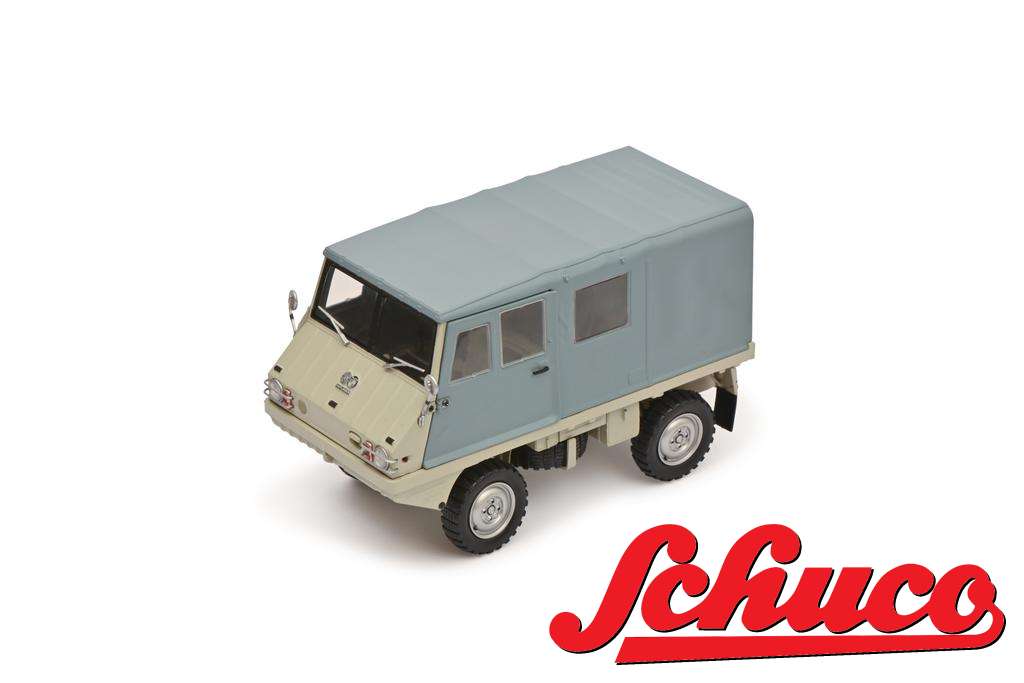 schuco-450061600-Steyr-Puch-Haflinger-beige-grau