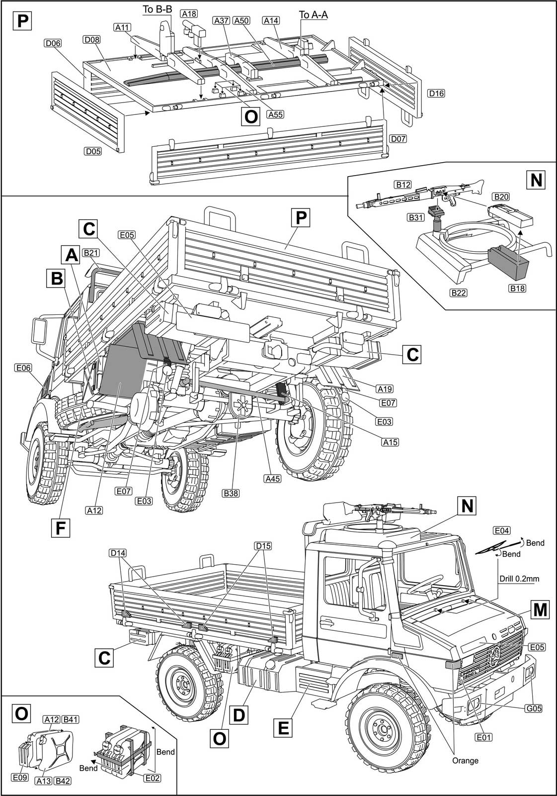 ace-model-72450-3-Unimog-U1300L-LKW-2t-gl-Bundeswehr-Pritsche-Allrad-Gaggenau