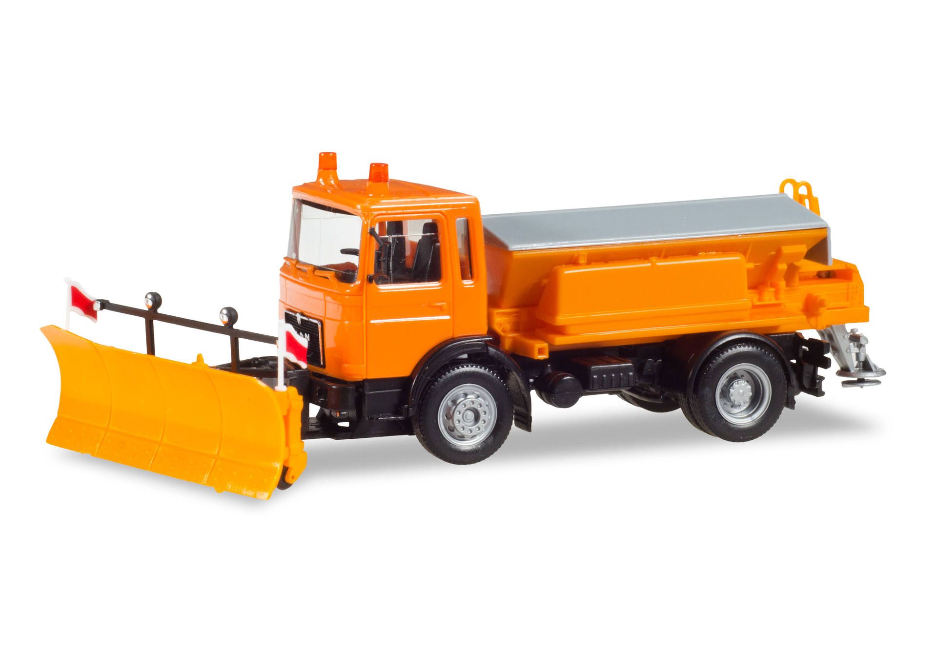 herpa-309547-MAN-F8-Winterdienst-Streufahrzeug-kommunal-orange-Straßenräumdienst