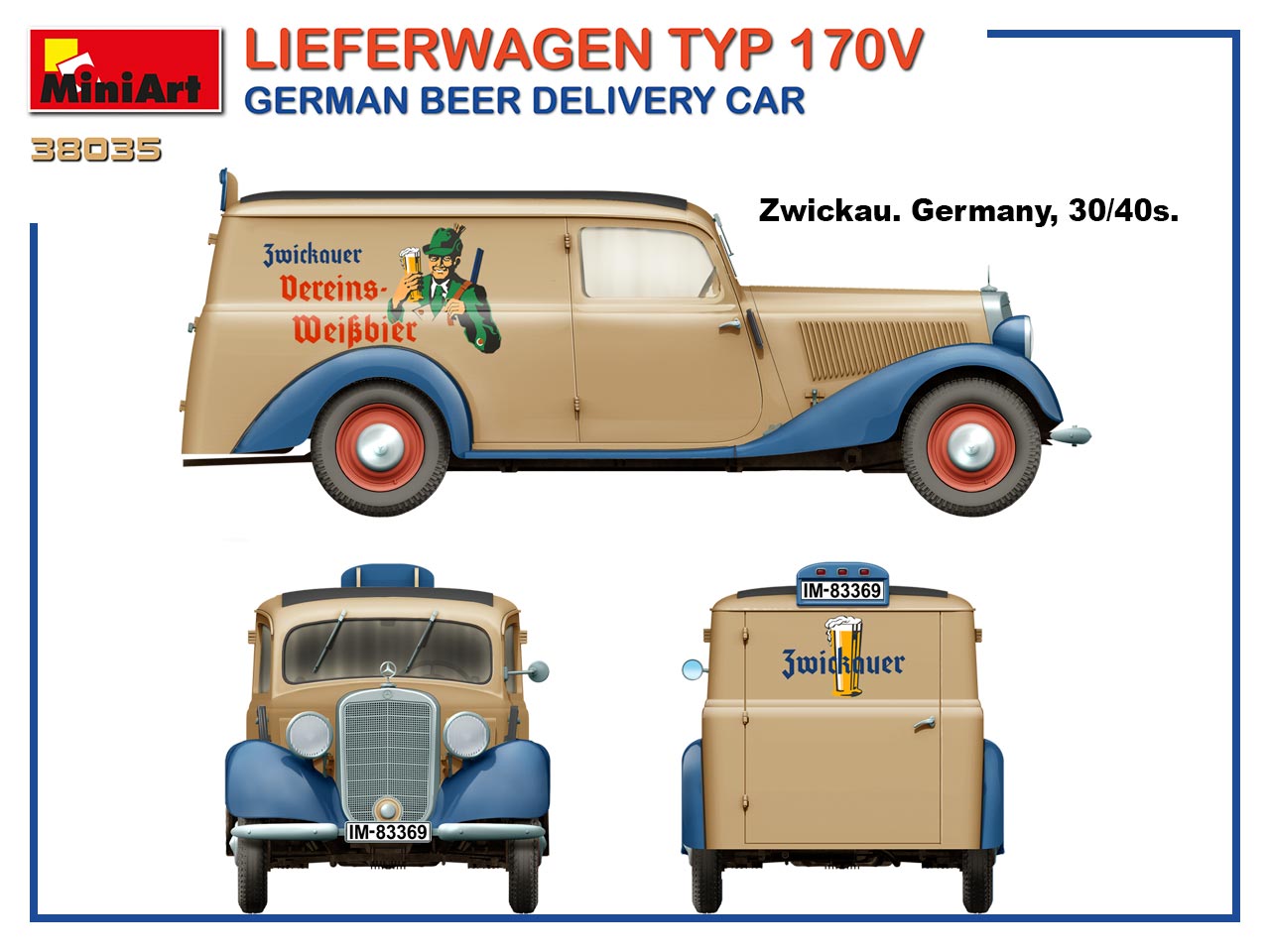 miniart-38035-7-Mercedes-Lieferwagen-Typ-170V-Bierlaster-Lauterbacher-Zwickauer-Winkler-Bräu-Mainburg