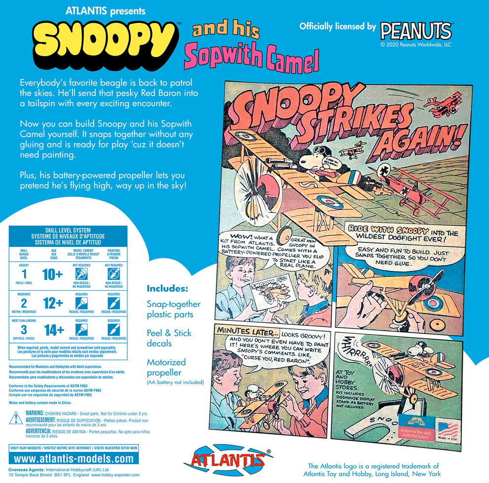 atlantis-models-74042-2-Snoopy-and-his-Sopwith-Camel-Curse-you-Red-Baron-snap-kit atlantis-models-74042-2-Snoopy-and-his-Sopwith-Camel-Curse-you-Red-Baron-snap-kit