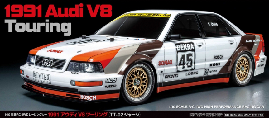 tamiya-58682-2-Audi-V8-quattro-DTM-Evolution-1991-Frank-Biela-Deutsche-Tourenwagen-Meisterschaft