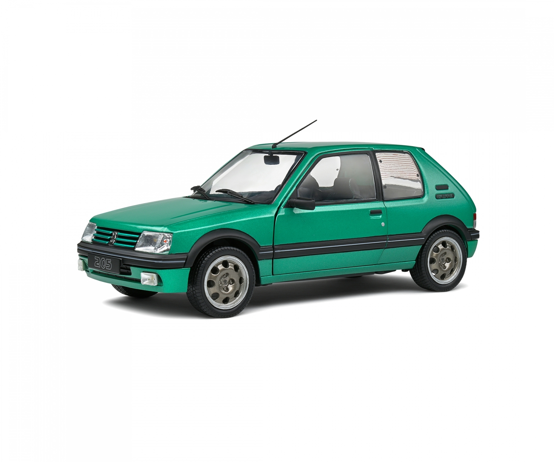 solido-S1801712-1-Peugeot-205-GTI-Griffe-Vert-Flouride-grün-metallic