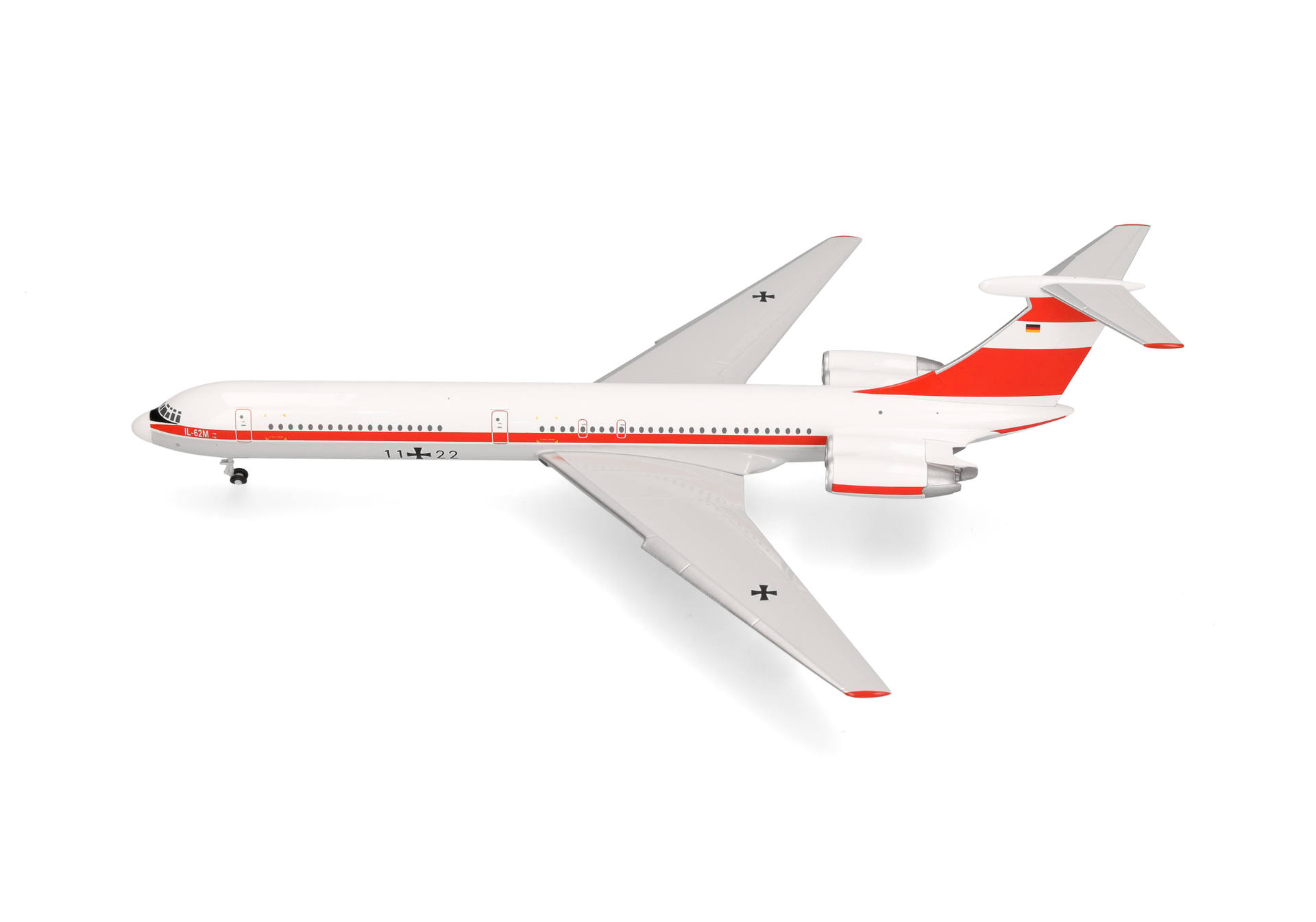 herpa-573412-2-Luftwaffe-Flugbereitschaft-Ilyushin-IL-62M-Registration-11+22-DDR-SEP