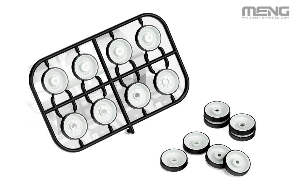 Meng-TS-055-4-Deutscher-Kampfpanzer-Leopard-2-A6-Plastikmodellbausatz-Laufrollen