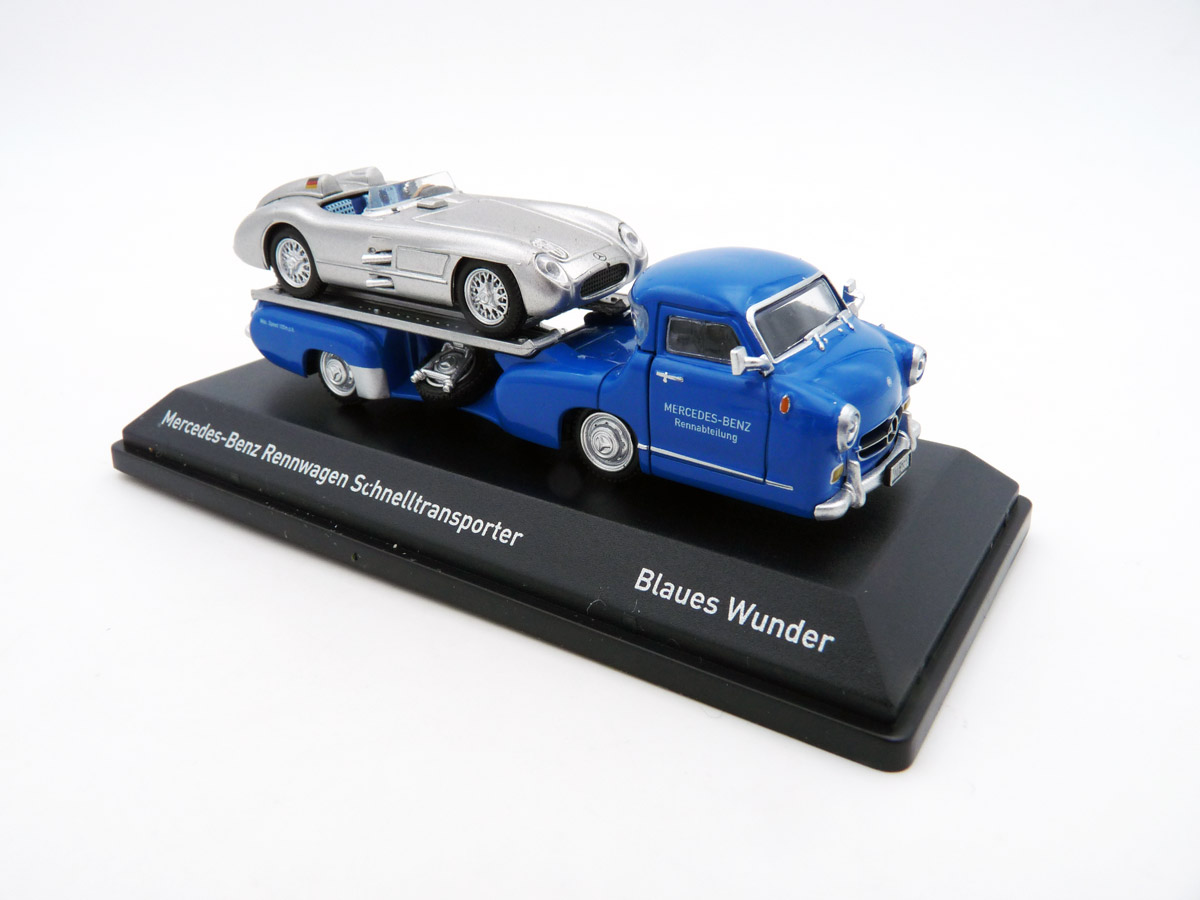 lemke-LeGrand-LE87310-Mercedes-Benz-Rennwagen-Schnelltransporter-Blaues-Wunder-300-SLR-W-196-S