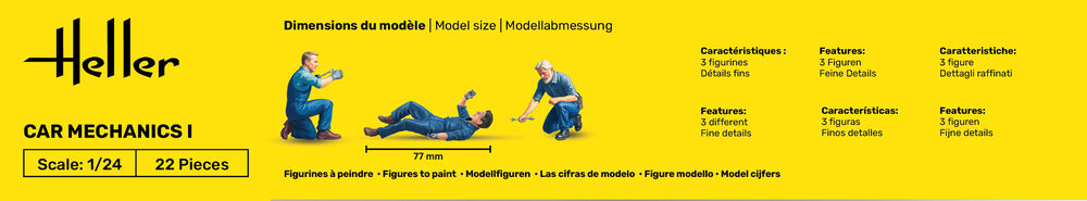Heller-82755-3-Car-Mechanics-I-Automechaniker-Figuren-Plastikmodellbausatz-Abmessungen