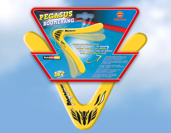 Günther-Flugspiele-1374-2-Pegasus-Boomerang-Bumerang-für-Kinder-Spielspaß-kommt-zurück-Packung
