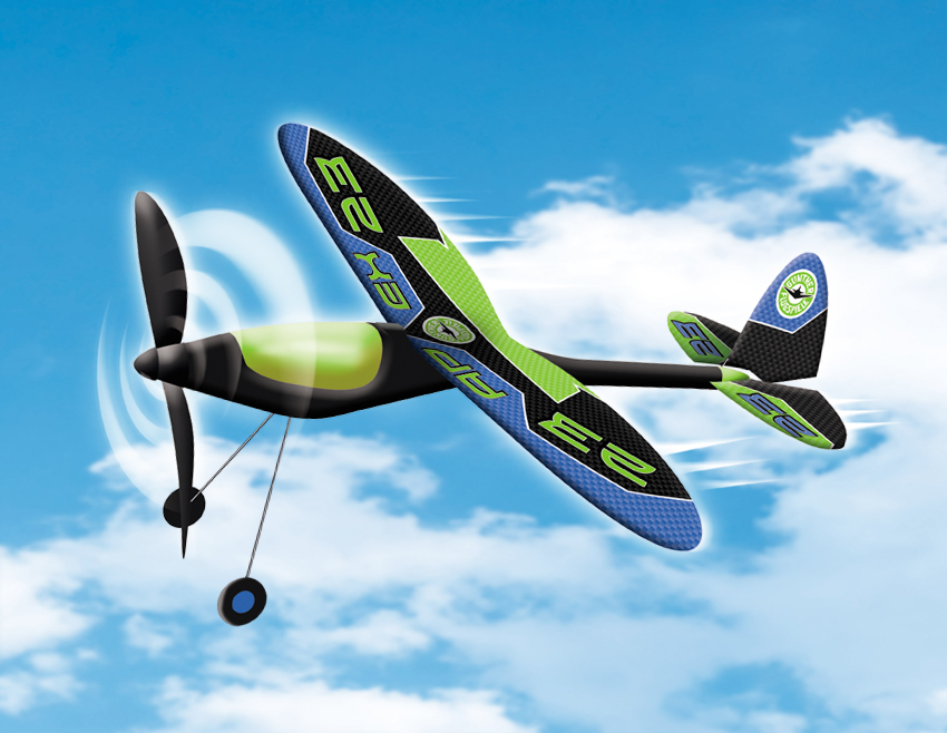 günther-flugspiele-1658-Apex-Gummimotorflugzeug-Drahttragflächen-folienbespannt