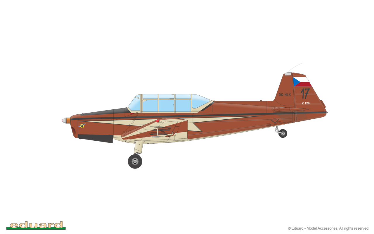 eduard-11156-8-Zlín-Z-126-Trenér-Akrobatic-Kunstflugzeug-Trainer-Schulflugzeug-Tiefdecker-Sportflzeug-limited-edtion-dual-combo