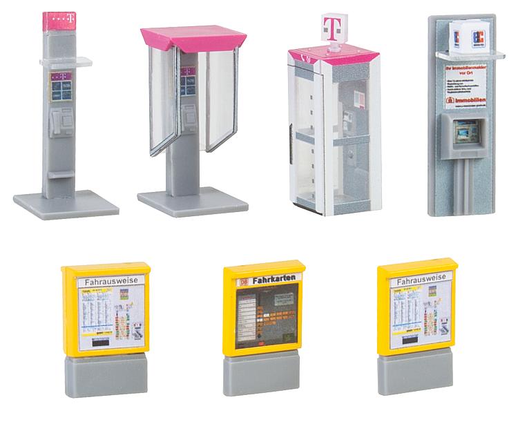 faller-180347-Telekom-Telefonzellen-EC-Bankautomat-Ticketautomat