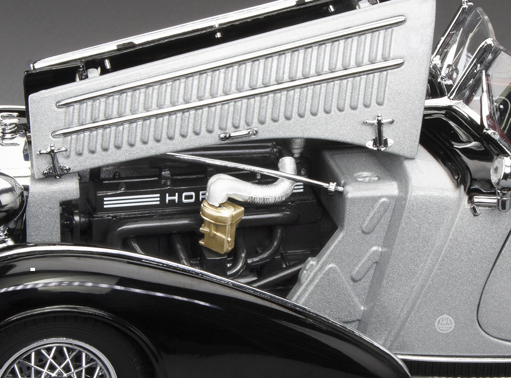 Sun-Star-2410-5-1939-Horch-855-Roadster-Sportwagen-Deutschland-Reichsautobahn-Motor