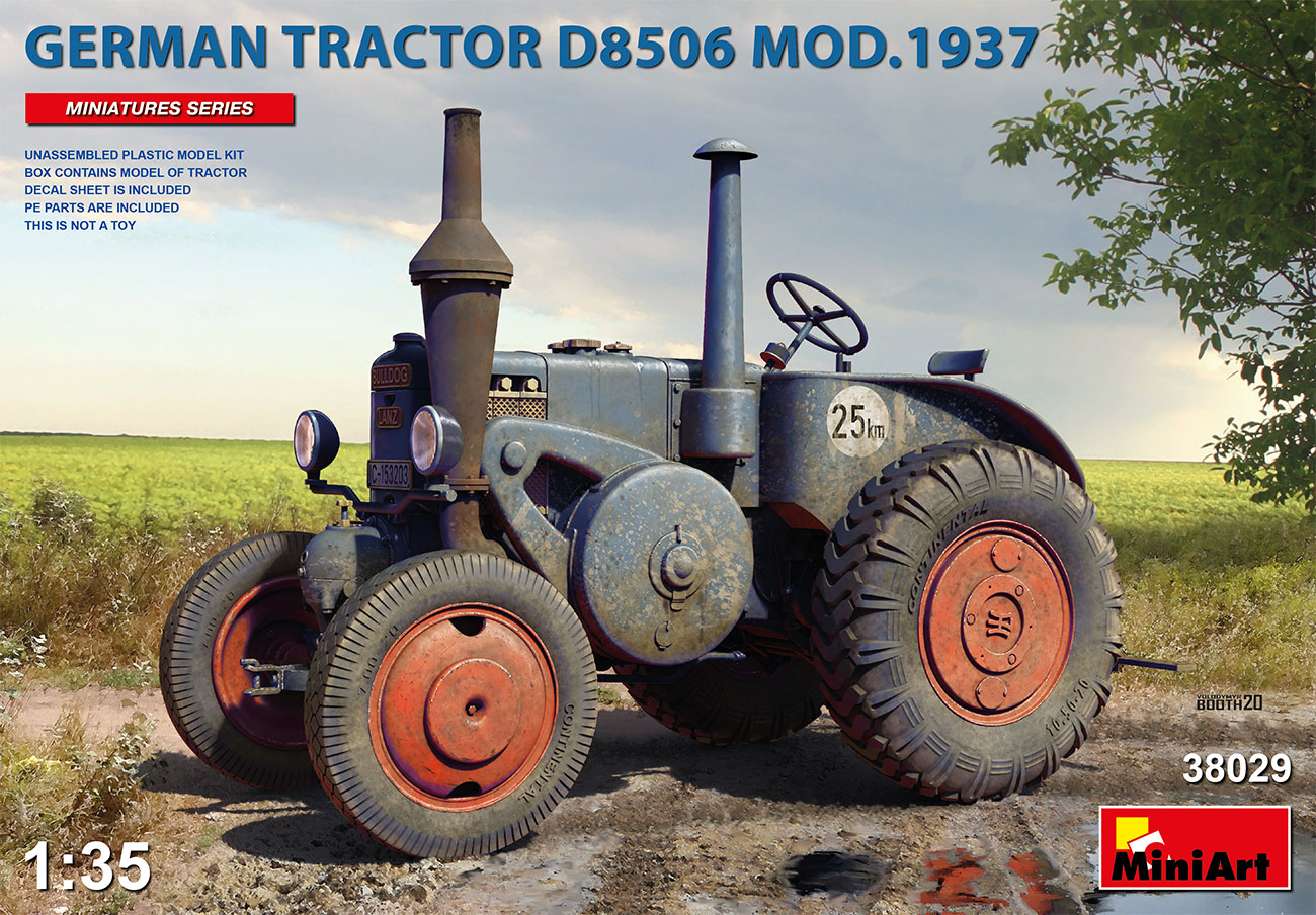 miniart-38029-1-Lanz-Ackerluft-Bulldog-D-8506-Modelljahr-1937-HR7-Serie-35-PS-Glühkopf