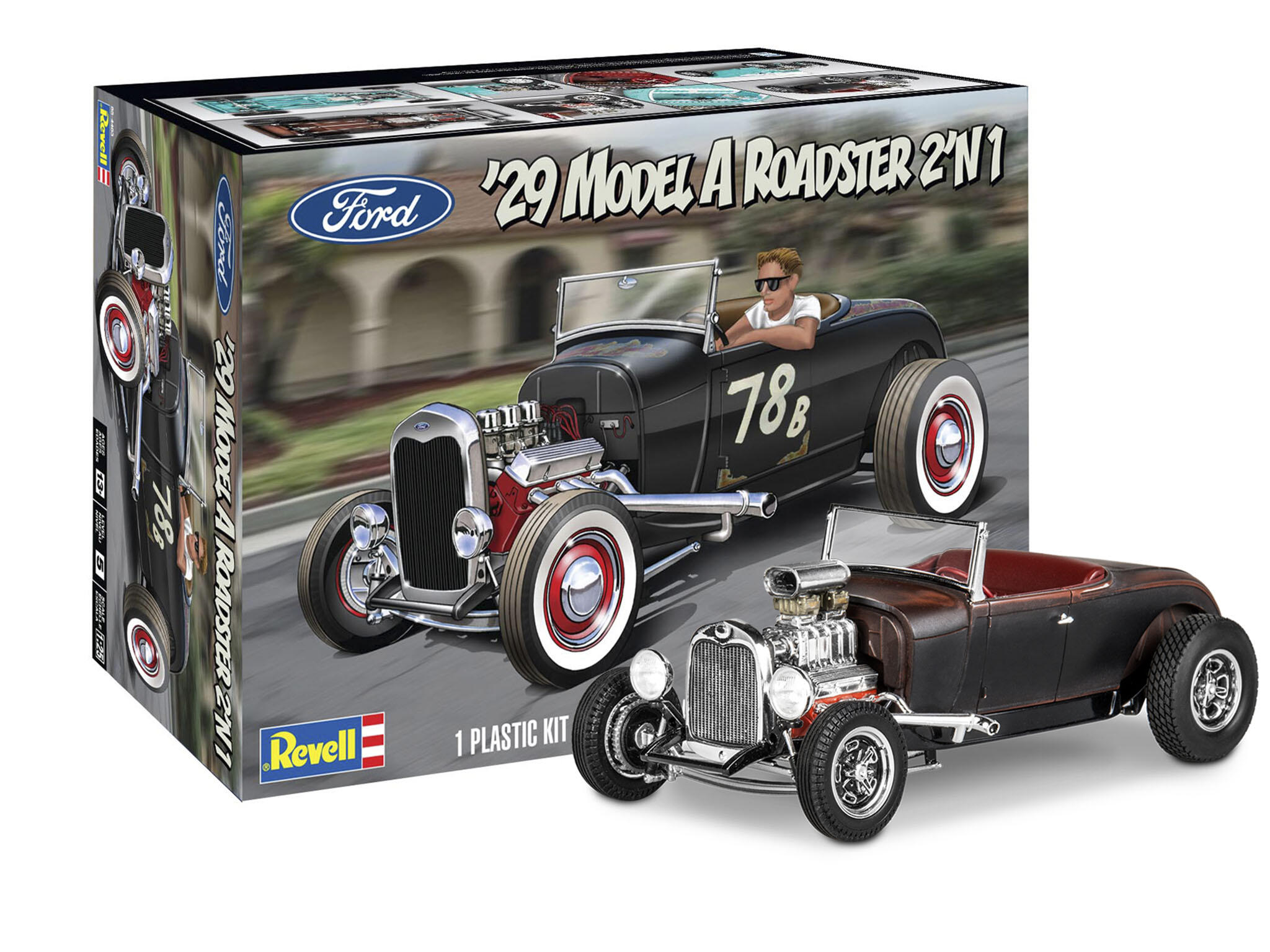 Revell-85-4463-1-1929-Model-A-Roadster-Hot-Rod-Bausatz