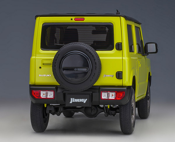 autoart-87501-7-Suzuki-Jimny-JB64-kinetic-yellow-black-roof-Kleiner-Offroader-Modellauto