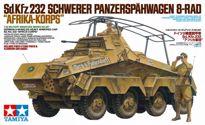 Tamiya Sd.Kfz.232 Schwerer Panzerspähwagen 8-Rad "Afrika-Korps" mit Figuren, #35297
