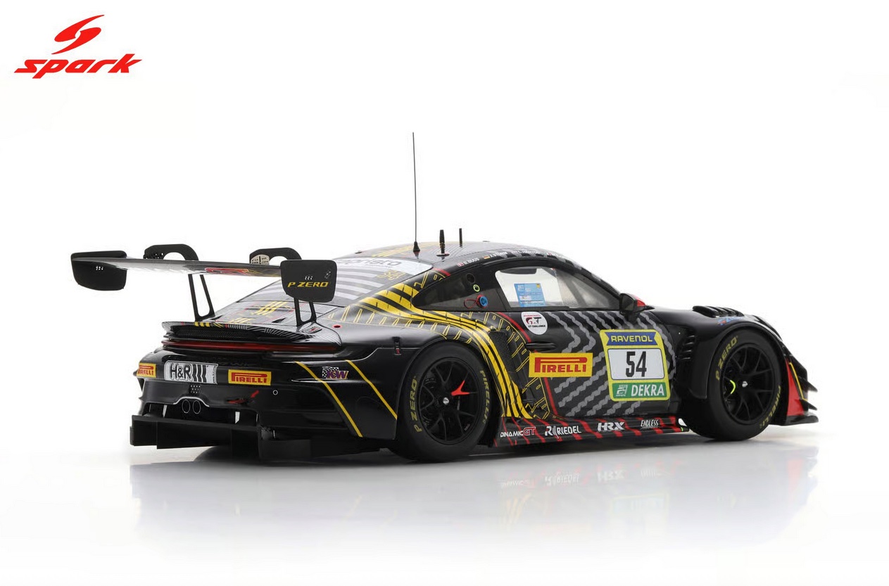 Spark-18SG072-2-Porsche-911-GT3-R-992-Dinamic-GT-3rd-24h-Nürburgring-2025-Buus-Cairoli-Hartog-Sturm-Modellauto-Miniatur