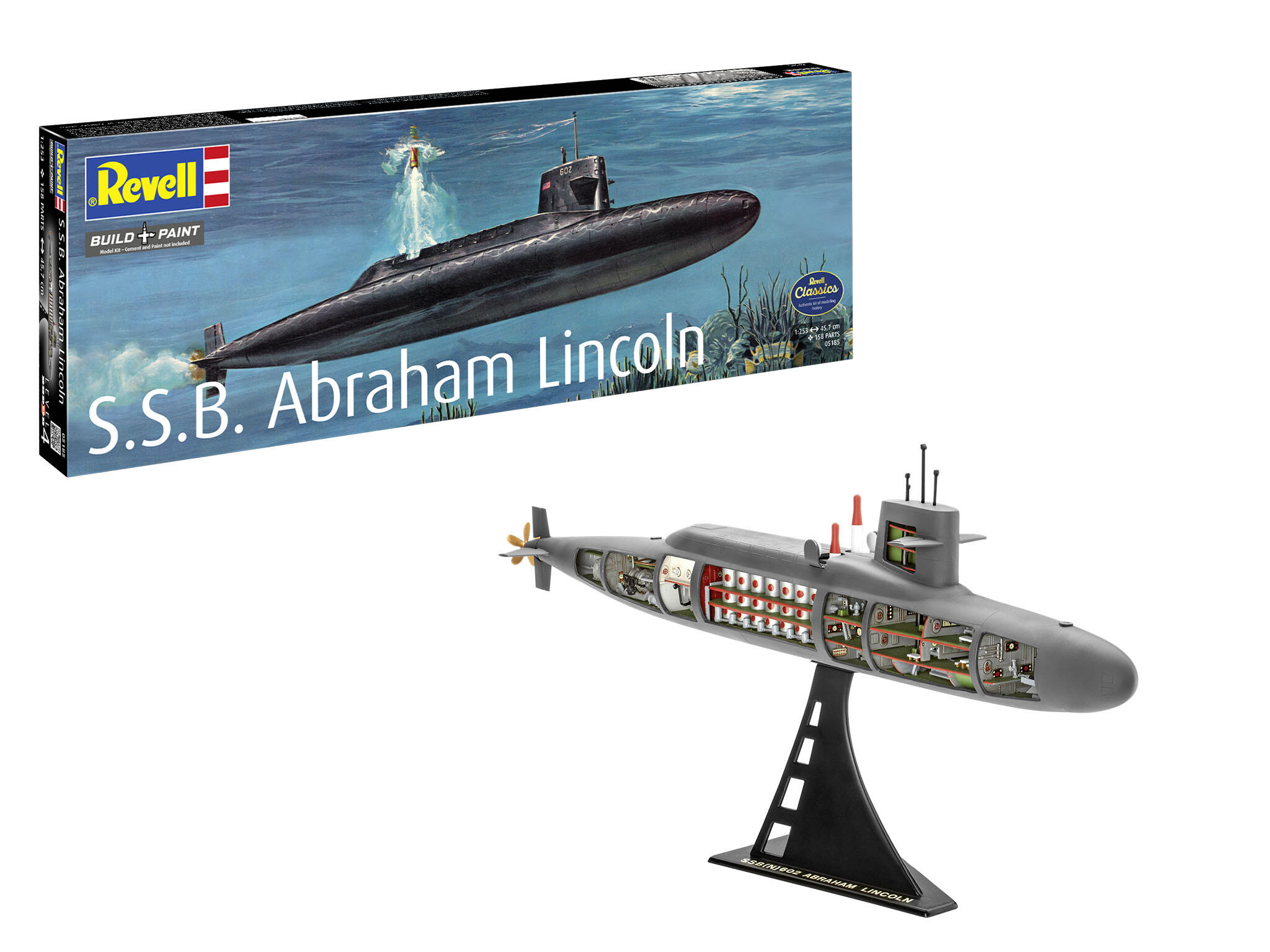 Revell-05185-SSB-Abraham-Lincoln-Unterseeboot-Classics-Bausatz