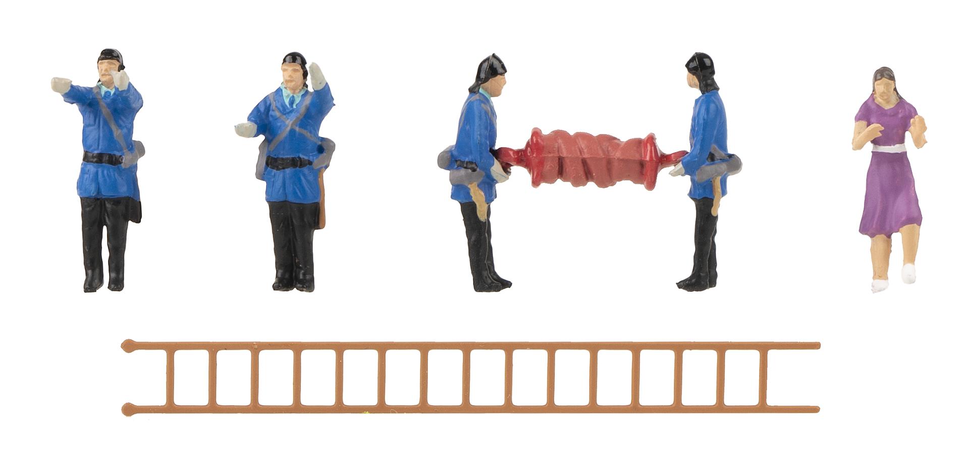 faller-151639-Feuerwehrkräfte-Epoche-III-Rettungsleiter