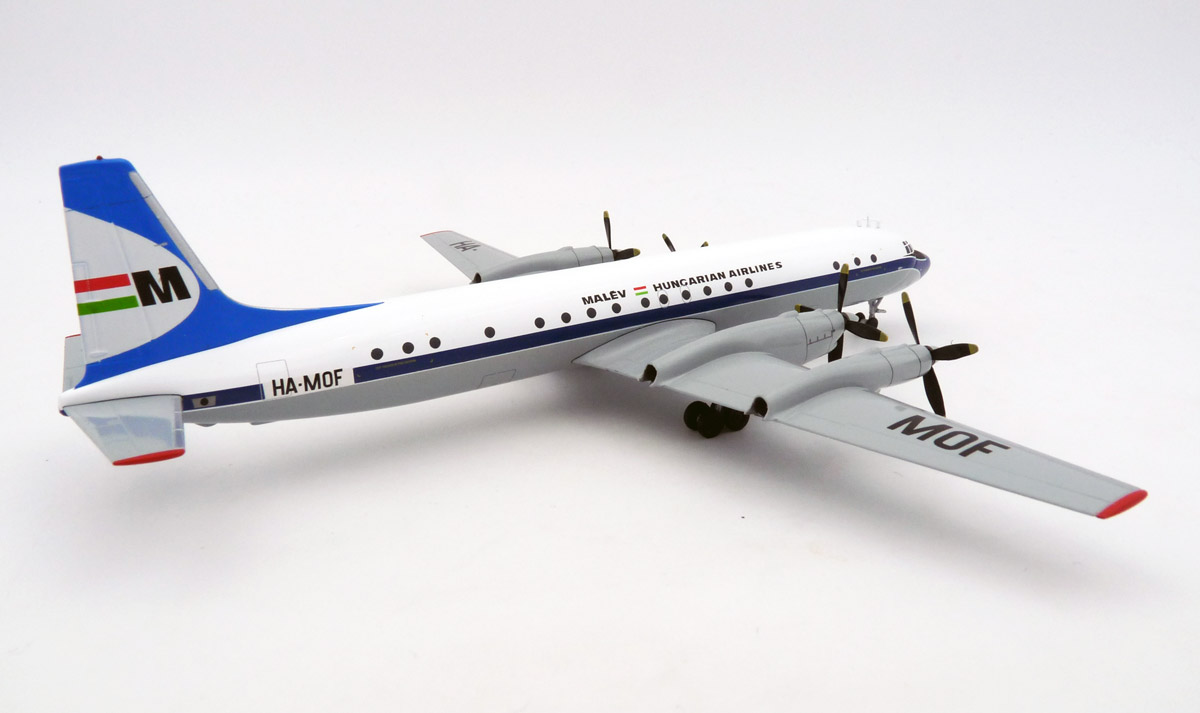 herpa-571531-2-Malév-Hungarian-Airlines-Ilyushin-IL-18-Registration-HA-MOF