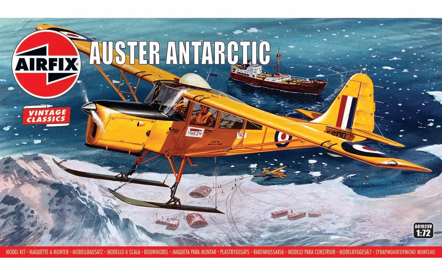 airfix-A01023V-Auster-Antarctic-Hochdecker-mit-Skiern