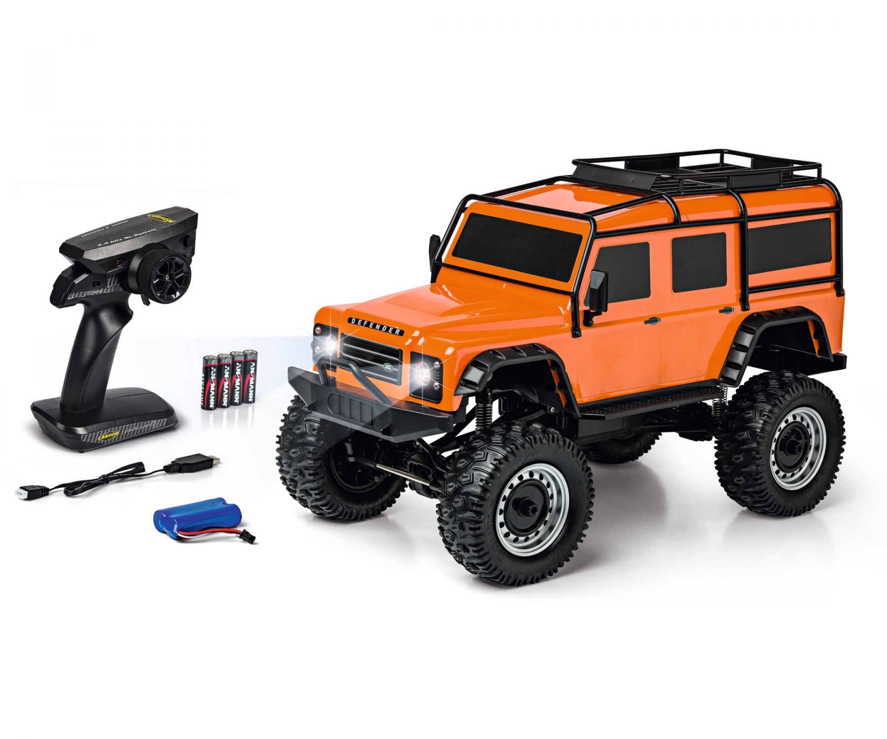 carson-500404171-1-Land-Rover-Defender-100-RTR-orange-Rock-Crawler-Komplettset carson-500404171-1-Land-Rover-Defender-100-RTR-orange-Rock-Crawler-Komplettset