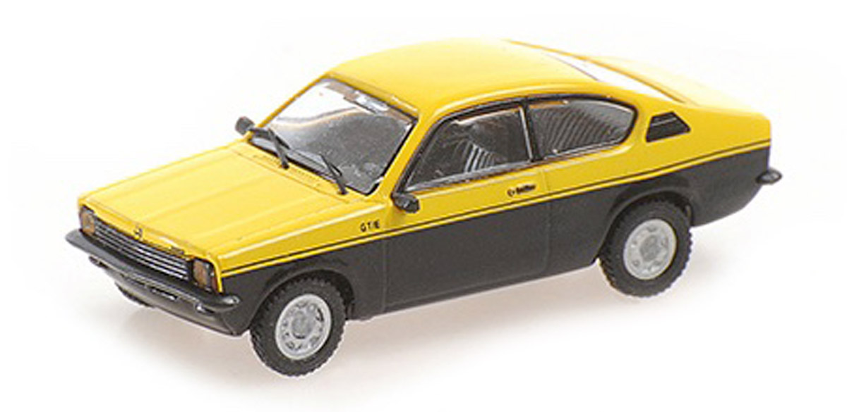 minichamps-870040121-Opel-Kadett-C-Coupé-GT-E-gelb-schwarz