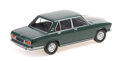 minichamps-155029201-2-BMW-2500-Limousine-E3-1968-grün-metallic-Erste-Serie-Alugrill-Heck